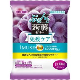 【ORIHIRO】 Purunto Konjac Jelly Pouch Plasma Lactic Acid Bacteria Kyoho Flavor 20g x 6 pieces 4571157258867image