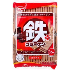 【Hamada Confect】 Iron Plus Collagen Wafers 36 pieces 4902621005562image