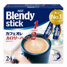 【Ajinomoto】 Blendy Stick Cafe au Lait Half Calories 24P 4901111772410image