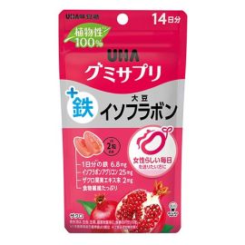 【UHA Mikakuto】 Gummi Supplement Iron + Soy Isoflavones 14-day supply 28 capsules 4902750752849image