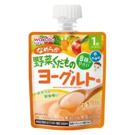 【Wakoudo】 MY Jelly Drink for babies aged 1 and up, Smooth Vegetable & Fruit Yogurt Flavor 70g 4987244195463image