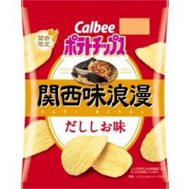 【Calbee】Potato Chips Kansai Aji Roman: Dashi & Salt Flavor 4901330660383-1image
