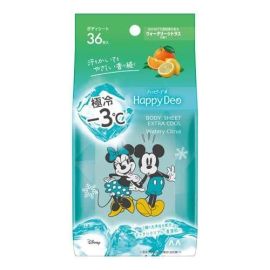 【Mandom】 Happy Deo Body Sheets Extra Cool Watery Citrus 36 Sheets 4902806128017image