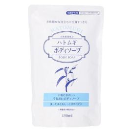【Kumano oil】 Hatomugi Body Soap Refill 450ml 4513574036765-1image