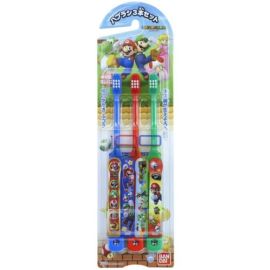 【Bandai】 Children's Toothbrushes "Super Mario" Set of 3 4549660185192image