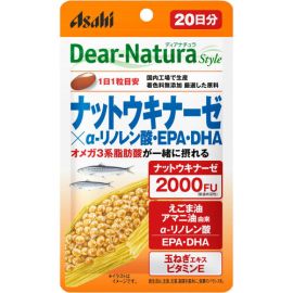 【Asahi Group Foods】 Dear Natura Style Nattokinase x α-linolenic acid / EPA / DHA 20 tablets 4946842638734image