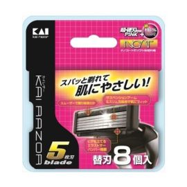【Kaijirushi】 Razor Kai Leather 5-blade 8 replacement blades included 4901331017155image