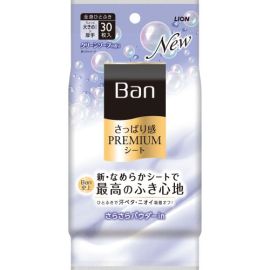 【LION】 Ban refreshing PREMIUM sheet powder in type clean soap scent 30 sheets 4903301333173image