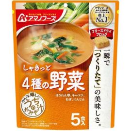 【Asahi Group Foods】 Our Miso Soup - 4 kinds of vegetables, 5 bags 4971334212598image