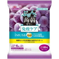 【ORIHIRO】 Purunto 蒟蒻果凍袋裝 血漿乳酸菌 巨峰口味 20g x 6個 4571157258867image