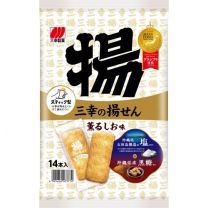 【Sanko Confectionery】 Sanko's Fried Senbei with Fragrant Salt Flavor 14 pieces 4901626073774image