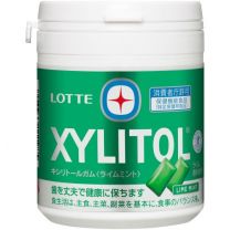 【Lotte】 Xylitol Gum Lime Mint Family Bottle 133g 4903333274239image