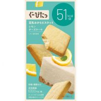 【Naris Cosmetics】 Goopita Soy Milk Okara Biscuits Lemon Cheesecake 3 pieces x 3 bags 4955814722432image