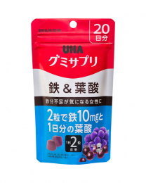 【UHA味覺糖】 鐵＆葉酸 營養軟糖