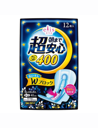 【大王製紙】 Elis女神超安心舒眠夜用蝶翼 衛生棉400 12片 4902011881332image