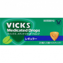 【Taisho Pharmaceutical】 Vicks Medicated Drops Regular Throat Lozenges 20 pieces 4987306055506image