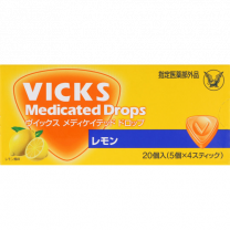 【Taisho Pharmaceutical】 Vicks Medicated Drops Lemon Throat Lozenges 20 pieces 4987306055544image
