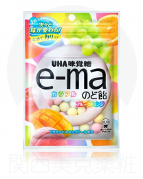 【UHA味覺糖】 E-MA 七彩水果 喉糖 (袋裝) 50g