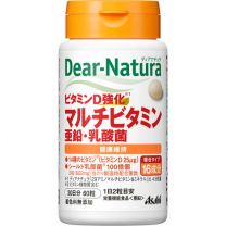 【Asahi Group Foods】 Dear Natura 維生素 D 強化複合維生素鋅/乳酸菌 60錠