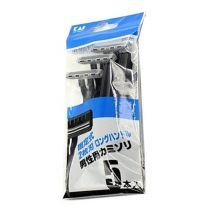 【貝印】 男士護理 2刀片剃須刀 固定型 無順滑器 5片 4901331000744image