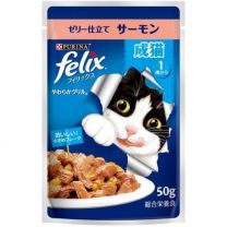 【Nestle Japan】 Purina Felix 袋裝嫩烤成貓三文魚 50 克 4902201213585image