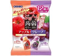【ORIHIRO】 Purunto 魔芋果凍袋 蘋果+葡萄 12錠