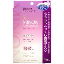 【第一三共醫療】 Minon 氨基保濕麻糬豐潤光澤肌膚面膜 24 毫升 x 4 片 4987107628985image