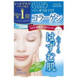 【KOSE】 CLEAR TURN White Mask Collagen 5 sheets