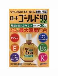 【Rohto Pharmaceutical】 Gold 40溫和 眼藥水 20ml