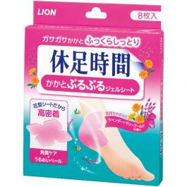 Lion Kyusokujikan Kakato Purupuru Gel-sheets 8 sheets