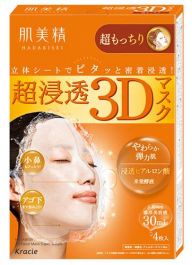 【Kracie】 Hadabisei Super Penetration 3D Mask Super Moist 4 Sheets