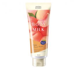 【Kracie】 Aroma Resort Body Milk Happy Sweet Peach 200g