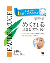 【Kobayashi】 Eau de Muge Turnable Wiping Cotton 60sheets