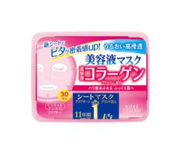 【KOSE】 CLEAR TURN Essence Mask Collagen 30 sheets