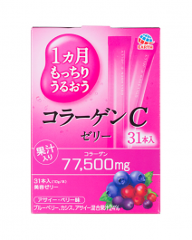 【Earth Corporation】 膠原C果凍條1個月分 莓果口味 10g×31