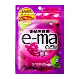 【UHA Mikakuto】 Ema Throat Candy Nakabukuro Grape 50g