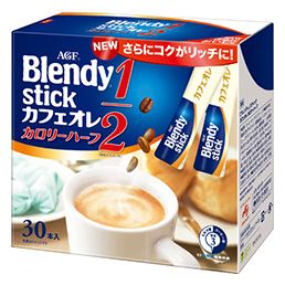 AGF Blendy Stick cafe au lait calories half 30 bottles