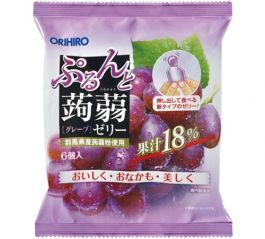 【ORIHIRO】 Purunto Konjac Jelly New Pouch Grape 20g x 6