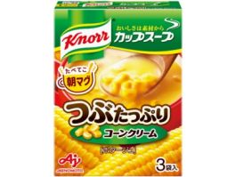 【Ajinomoto】 Knorr Cup Soup Tsubu-tappuri Corn Cream (3 packs)