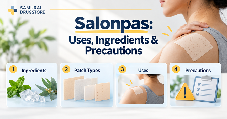 What ingredients does salonpas contain? Explanation types, effects, precautions