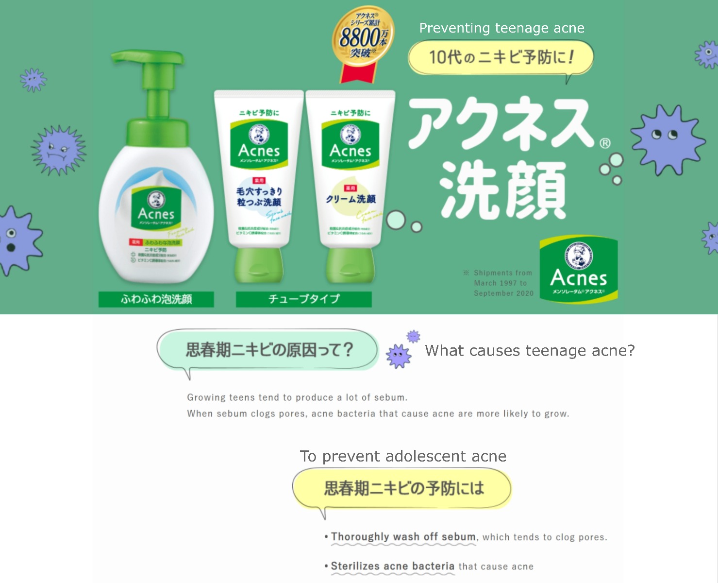 4987241125166 Mentholatum acnes medicine medicated cleansing wash 130g