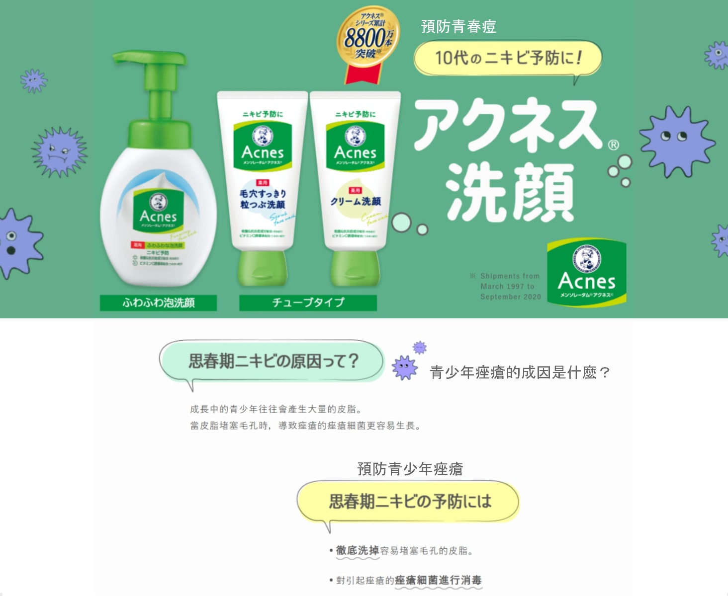 4987241125166 Mentholatum Acnes 藥用乳霜洗面奶 130g